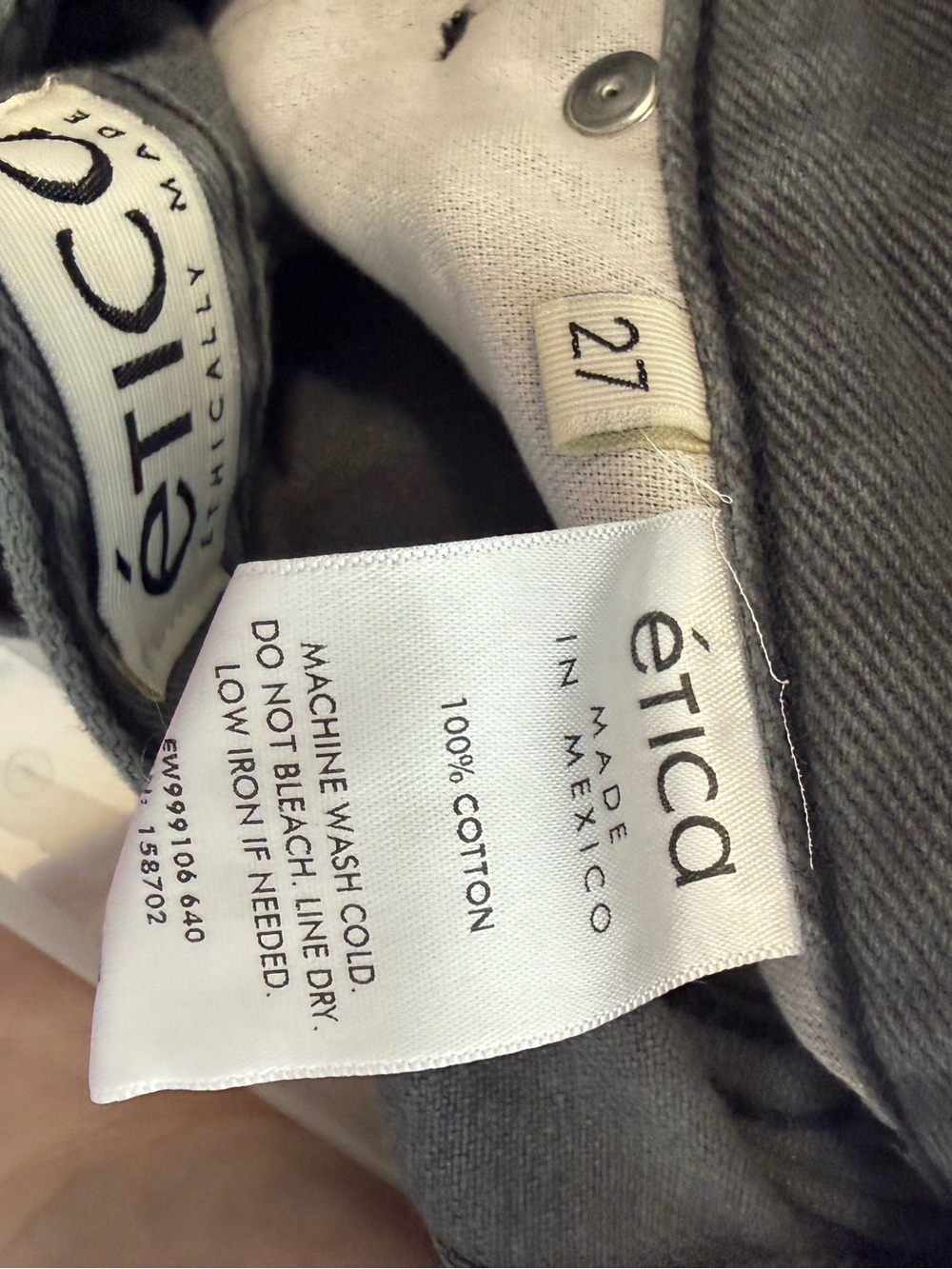 ETICA | Grey High Rise Flare Jeans Size 27 - Picture 4 of 5